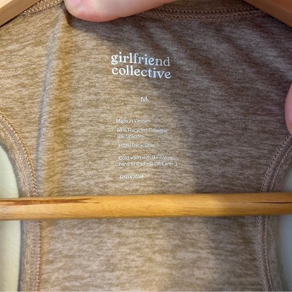 Girlfriend Collective Tan ReSet Relaxed Tank - Picture 4 of 4